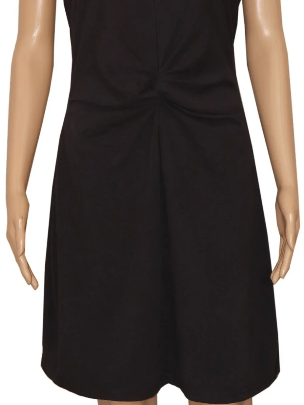 Anthropologie Daily Practice Twist Front Mini Dress Sleeveless Black L
